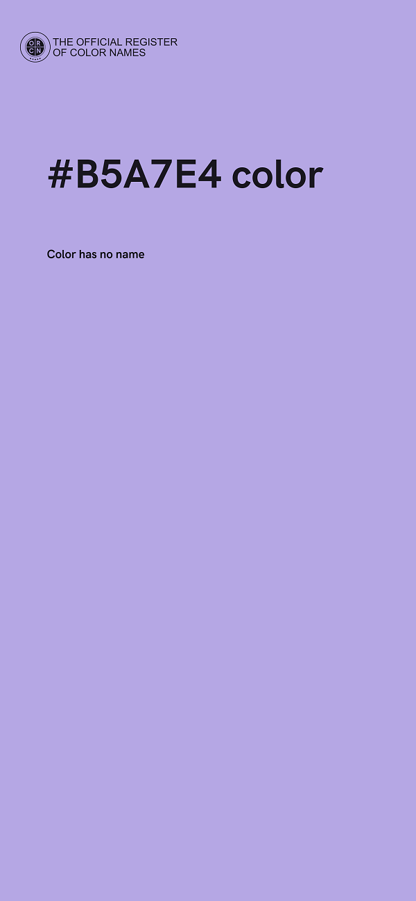 #B5A7E4 color image