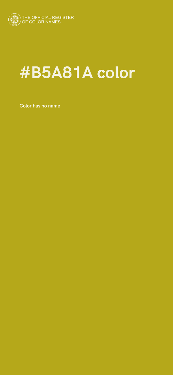 #B5A81A color image