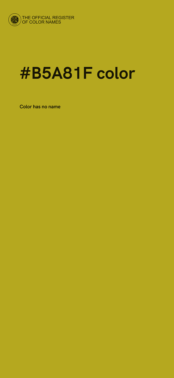 #B5A81F color image