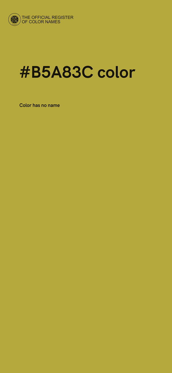 #B5A83C color image