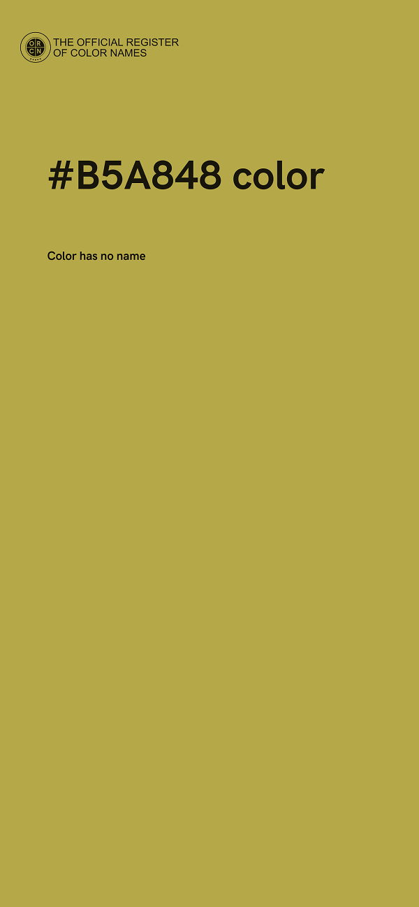 #B5A848 color image