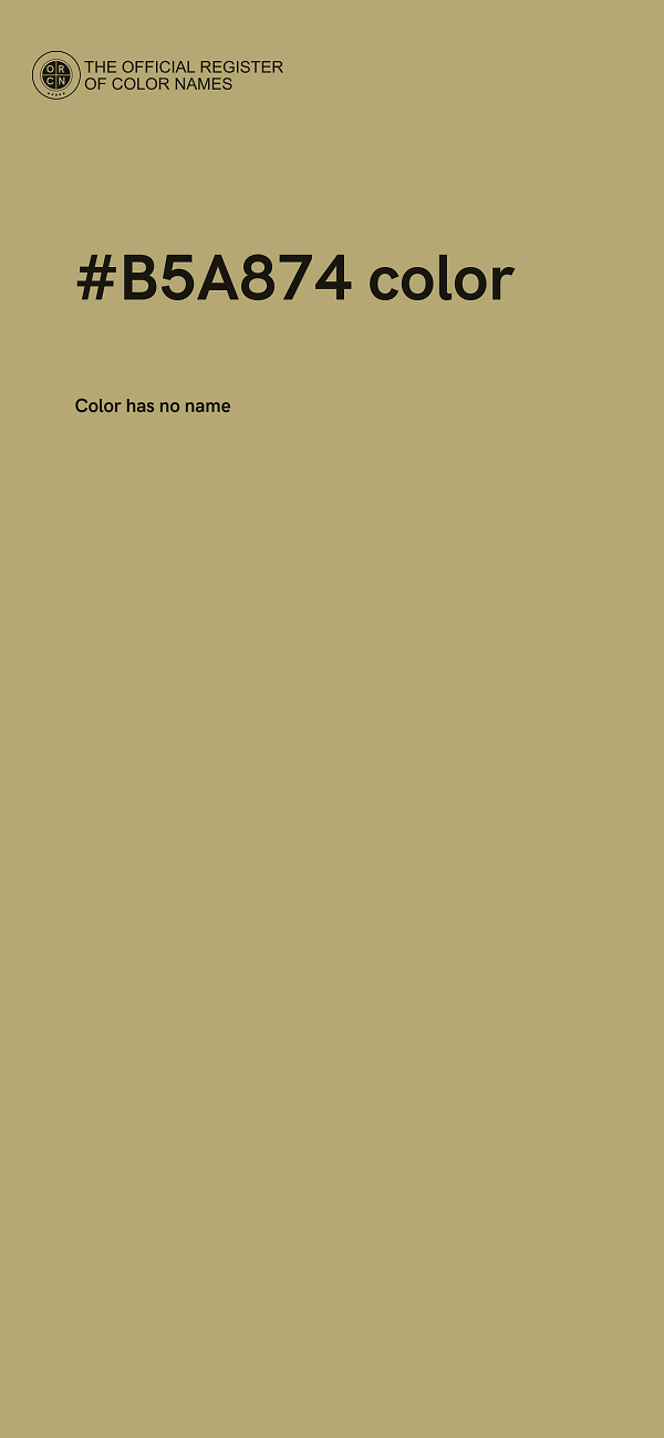 #B5A874 color image