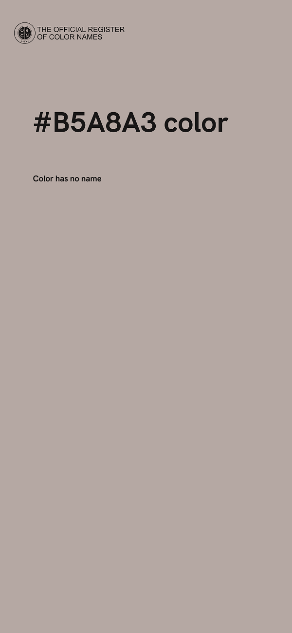 #B5A8A3 color image