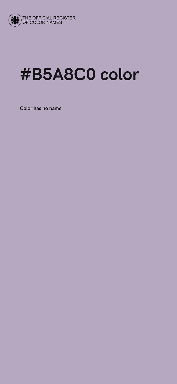 #B5A8C0 color image