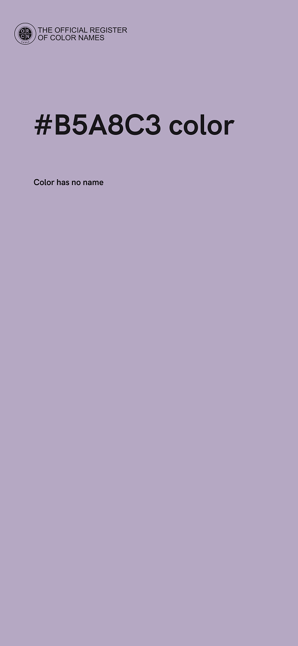 #B5A8C3 color image