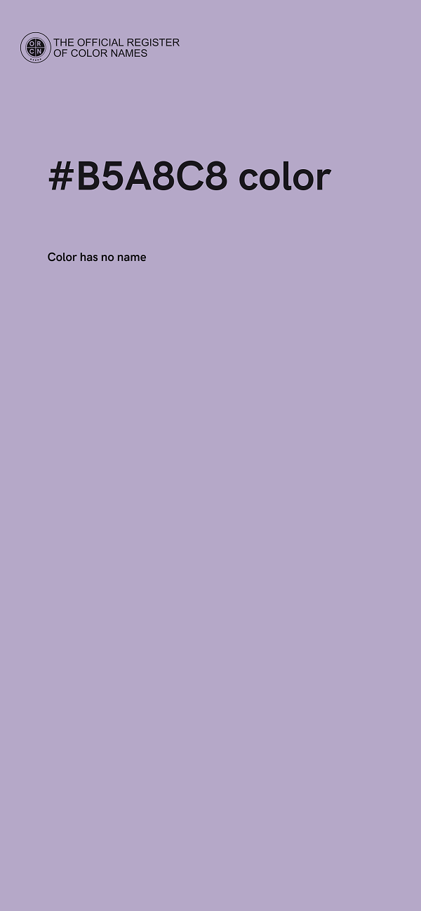 #B5A8C8 color image