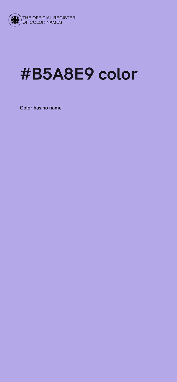 #B5A8E9 color image