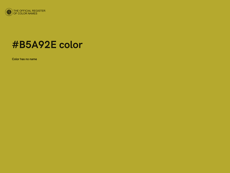 #B5A92E color image