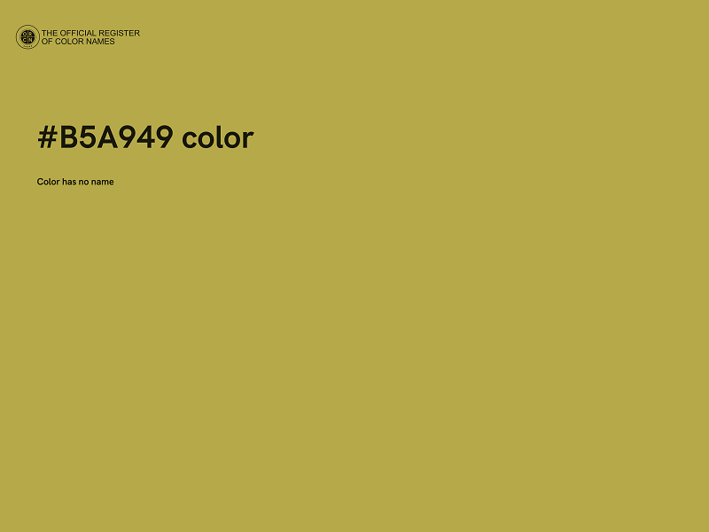 #B5A949 color image