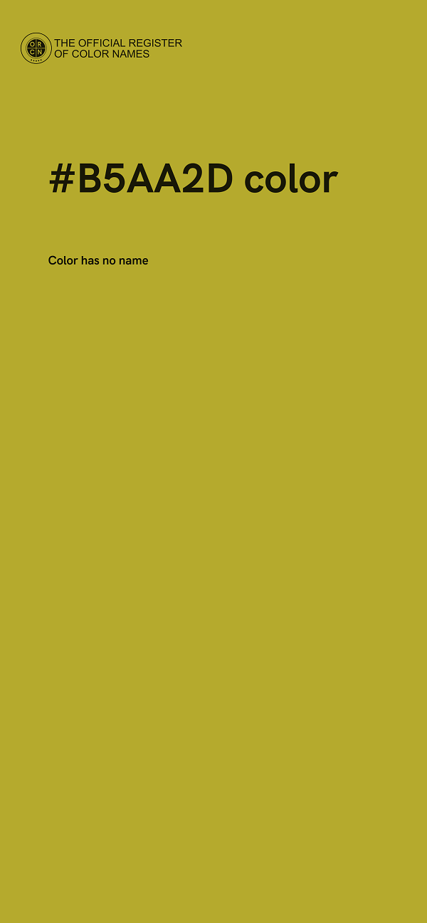#B5AA2D color image