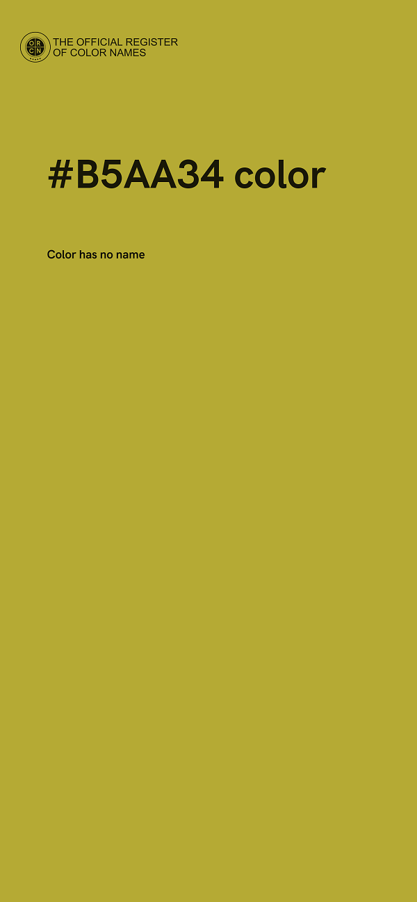 #B5AA34 color image