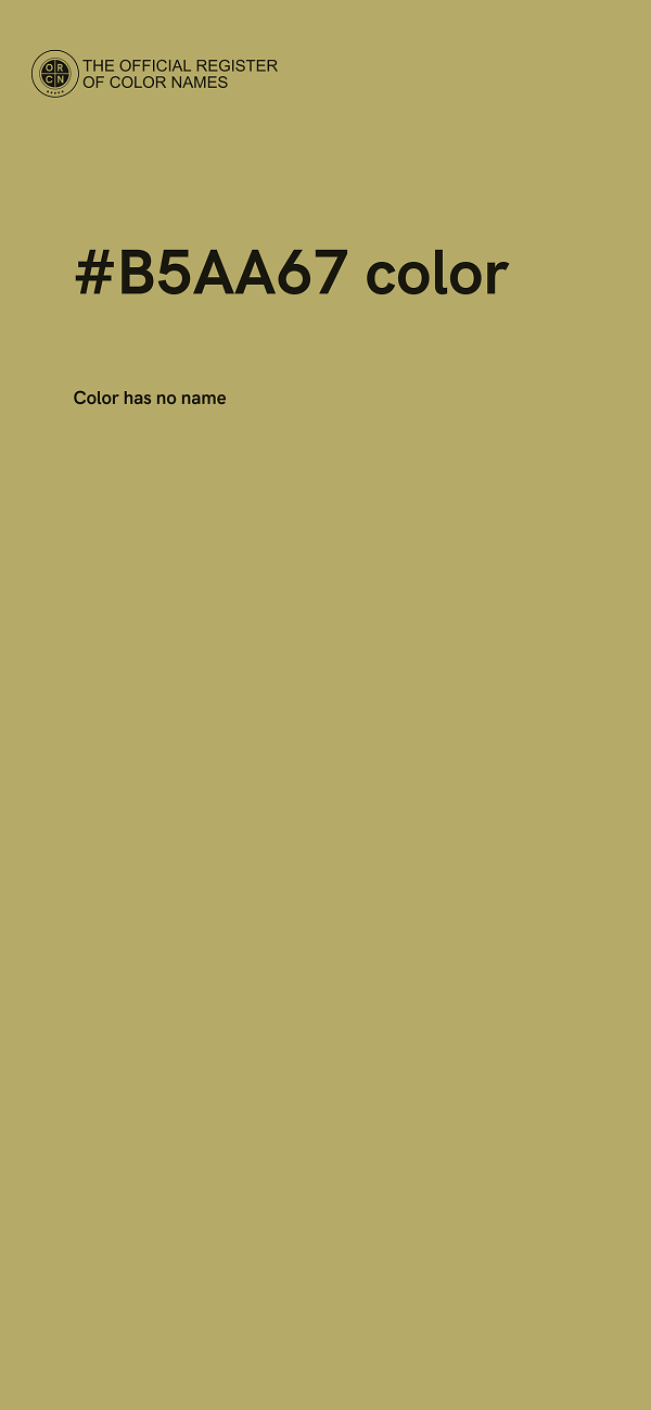 #B5AA67 color image