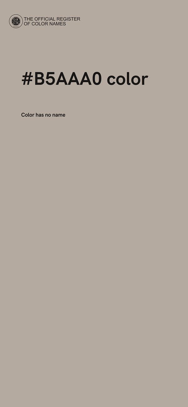 #B5AAA0 color image