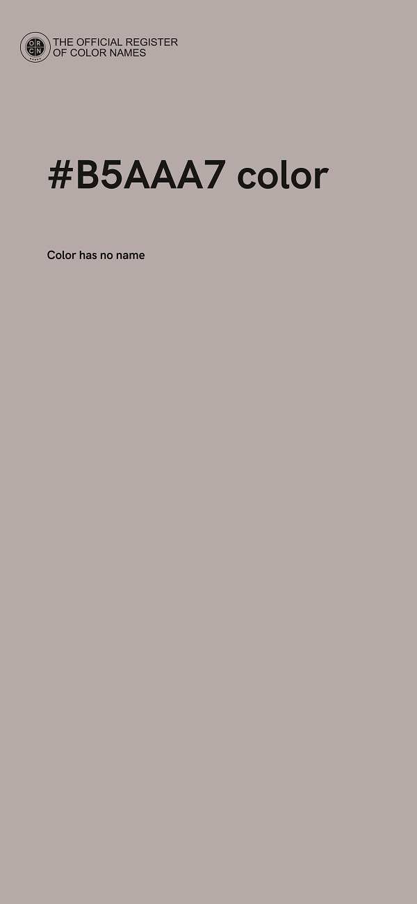 #B5AAA7 color image