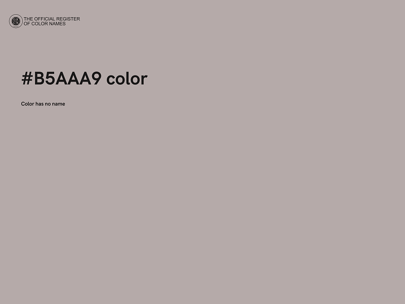 #B5AAA9 color image