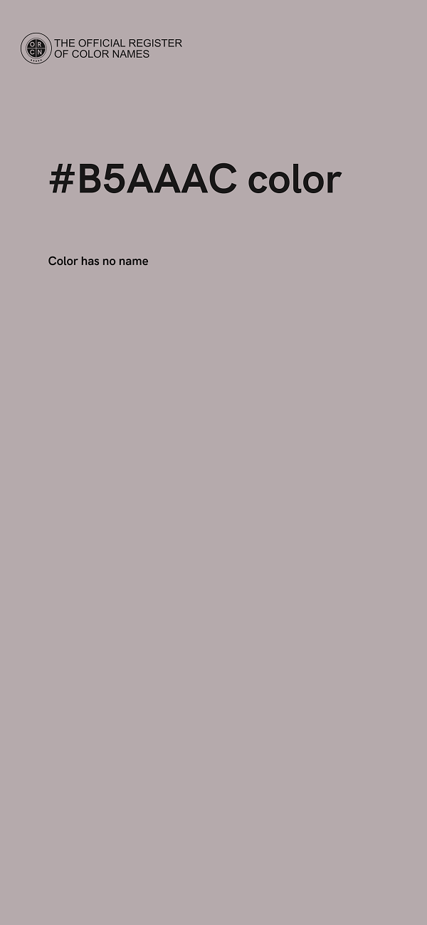 #B5AAAC color image