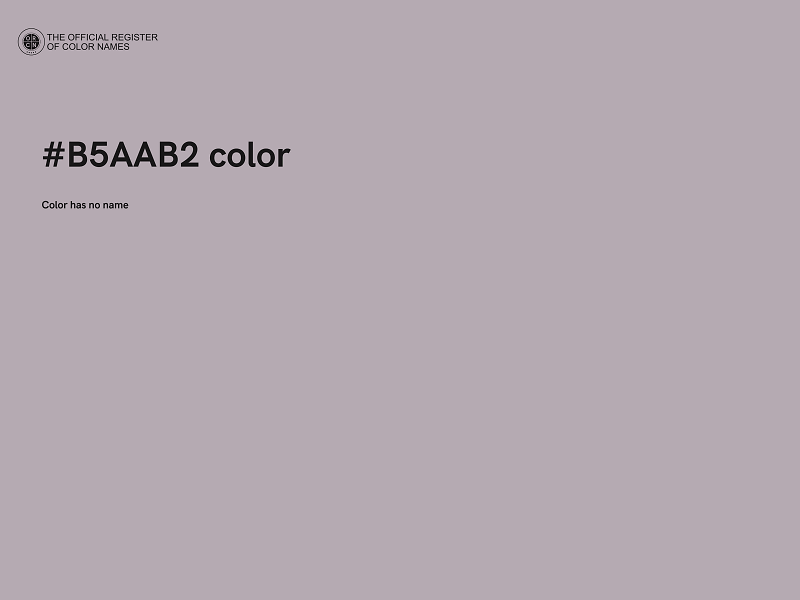 #B5AAB2 color image