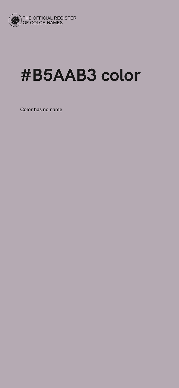 #B5AAB3 color image