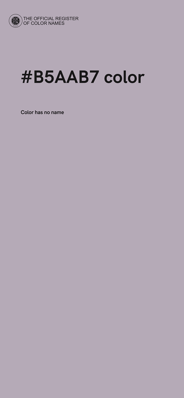 #B5AAB7 color image