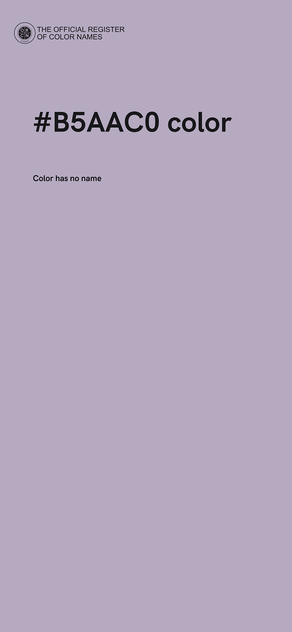 #B5AAC0 color image