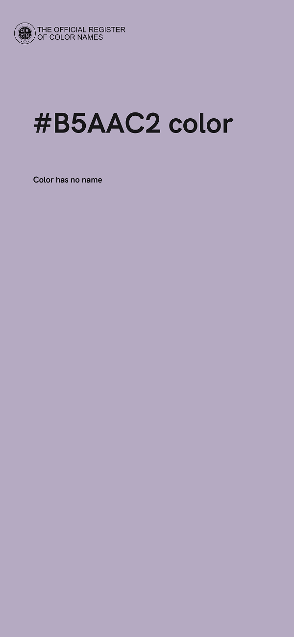 #B5AAC2 color image