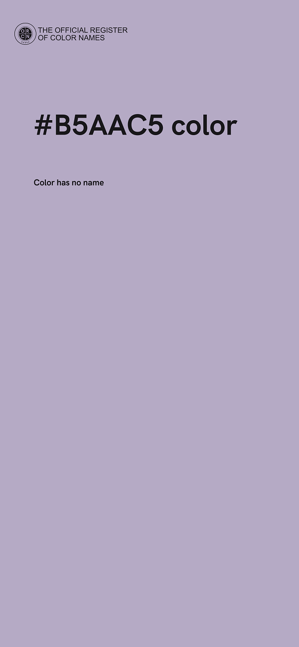 #B5AAC5 color image