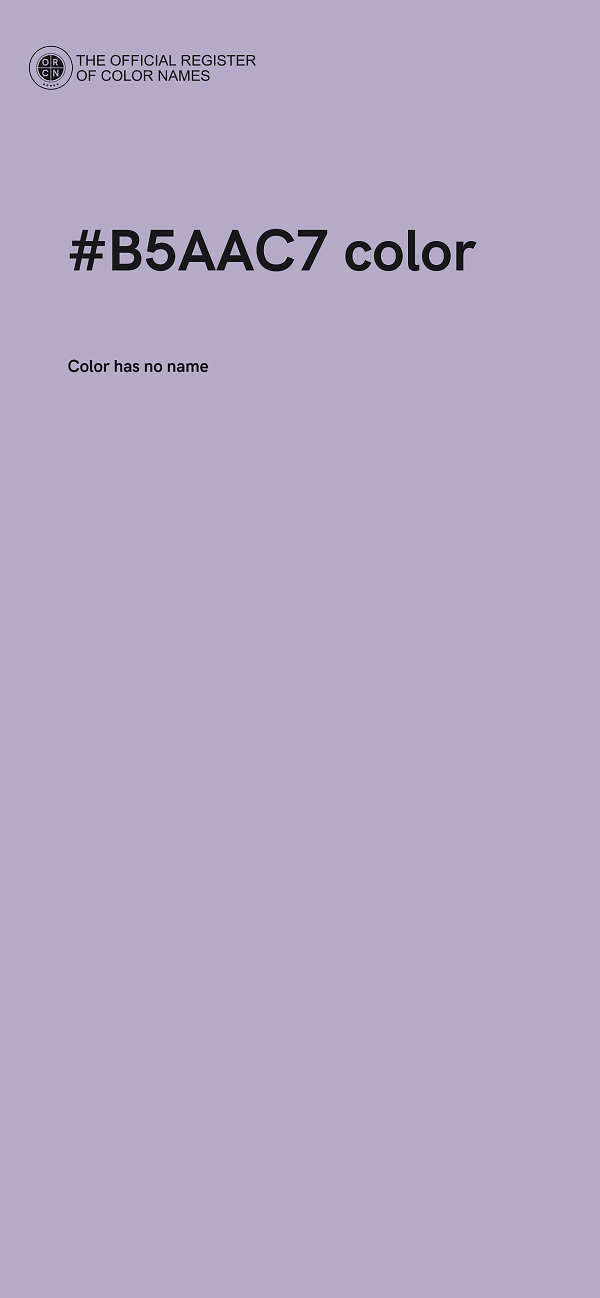 #B5AAC7 color image