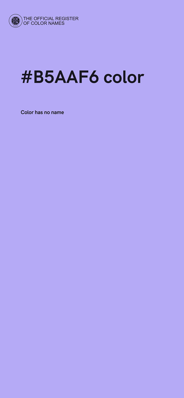 #B5AAF6 color image