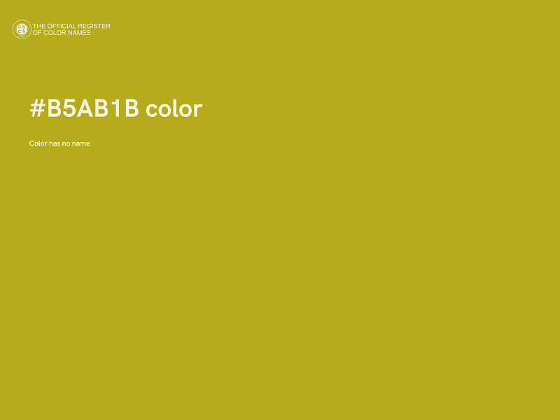 #B5AB1B color image