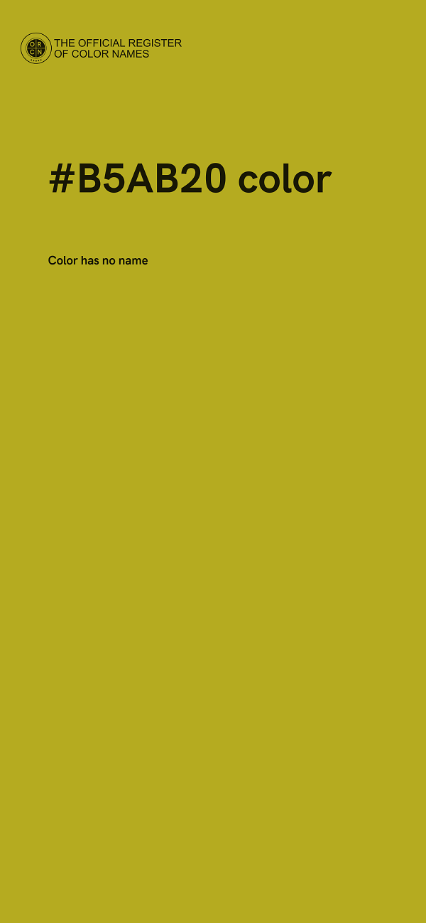 #B5AB20 color image