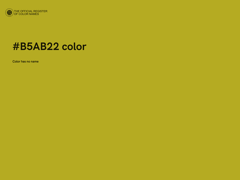 #B5AB22 color image
