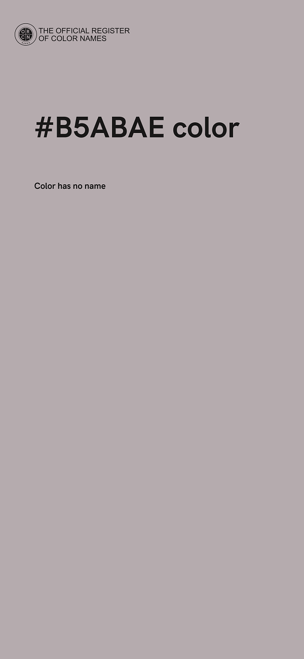 #B5ABAE color image