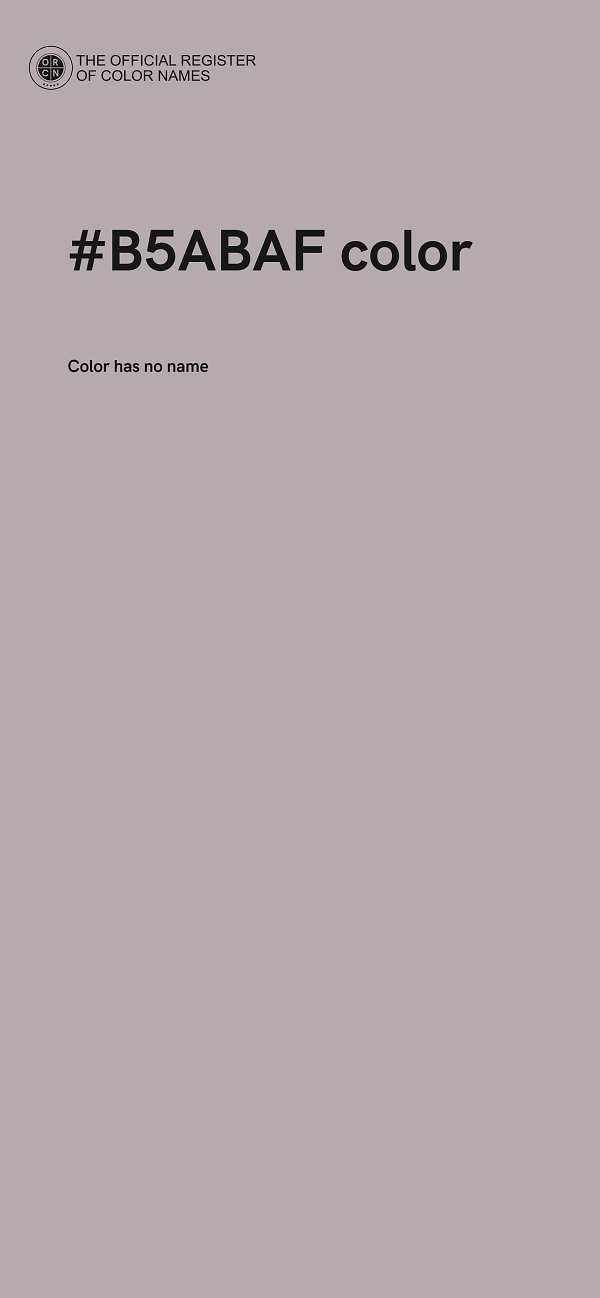 #B5ABAF color image
