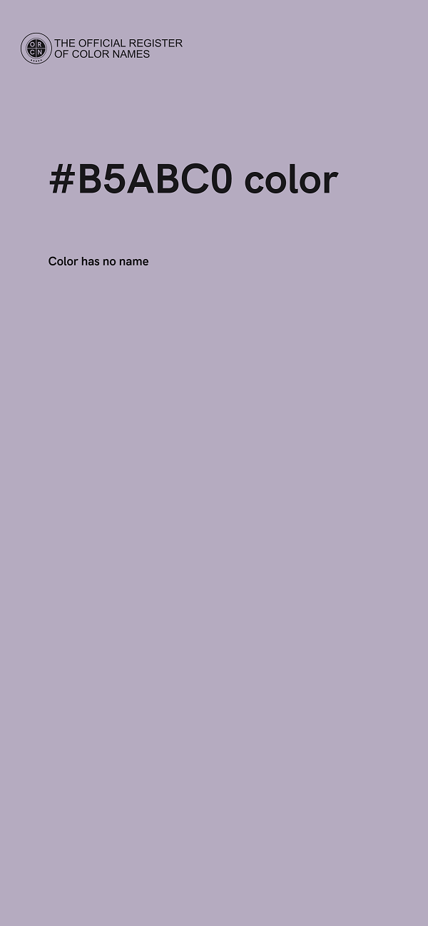 #B5ABC0 color image