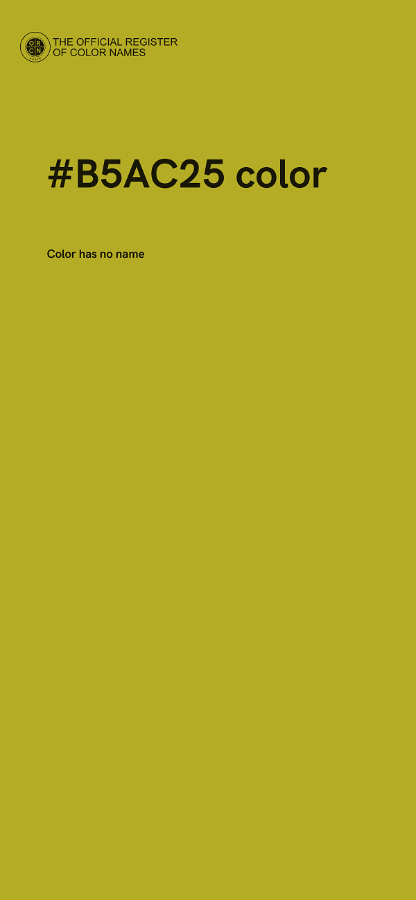 #B5AC25 color image