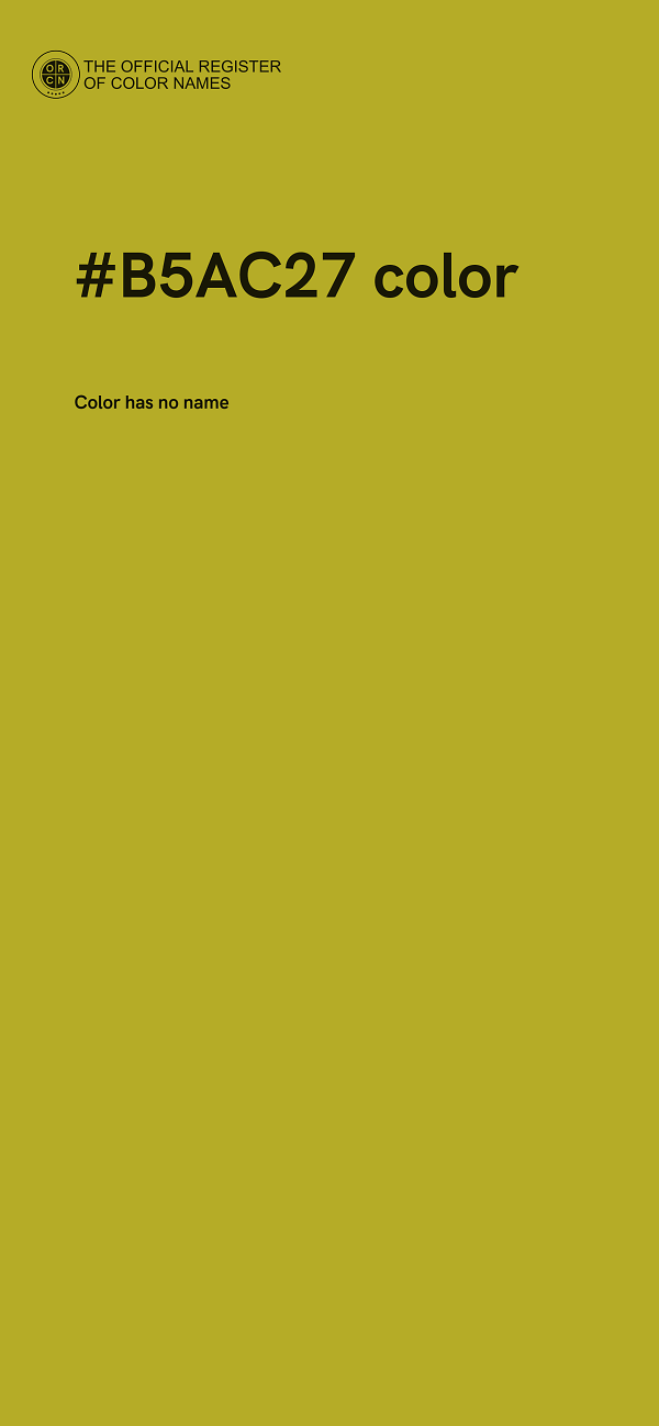#B5AC27 color image