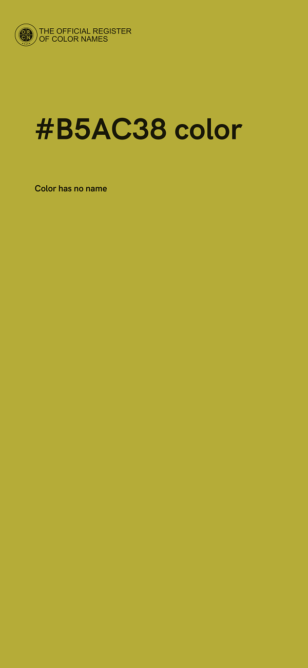#B5AC38 color image