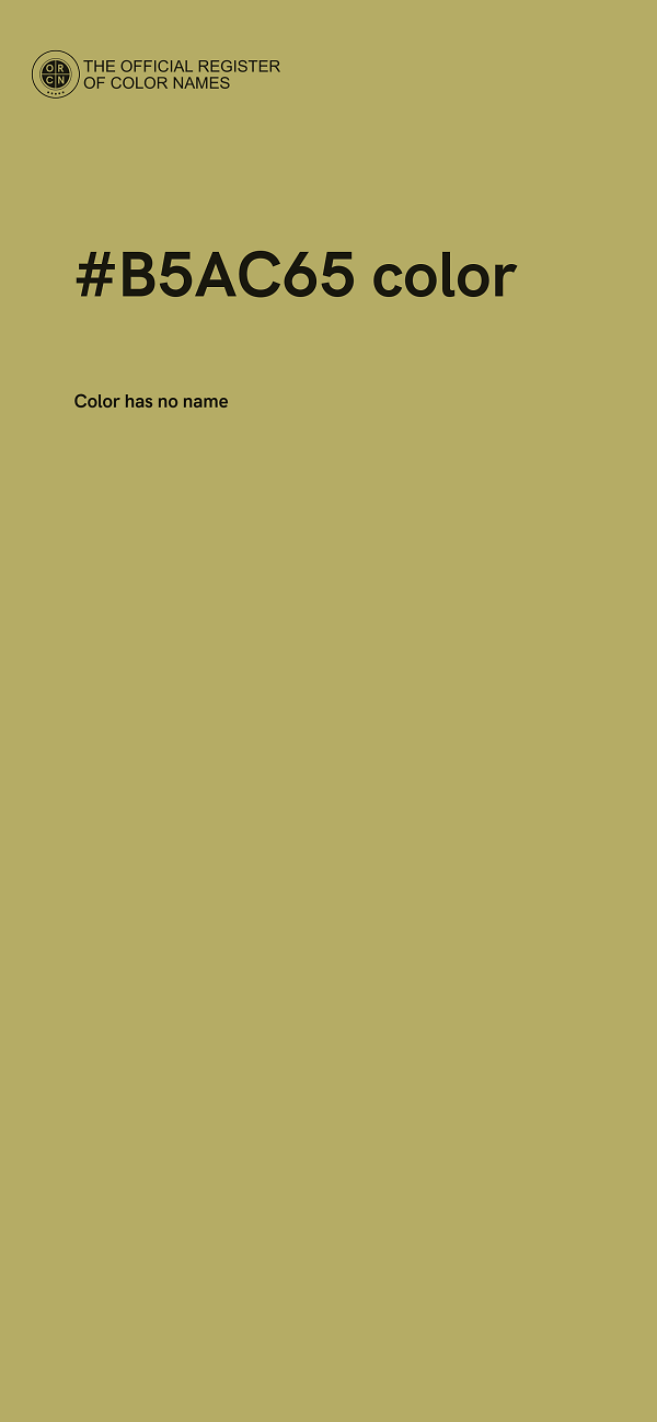#B5AC65 color image