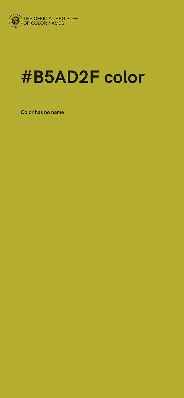 #B5AD2F color image