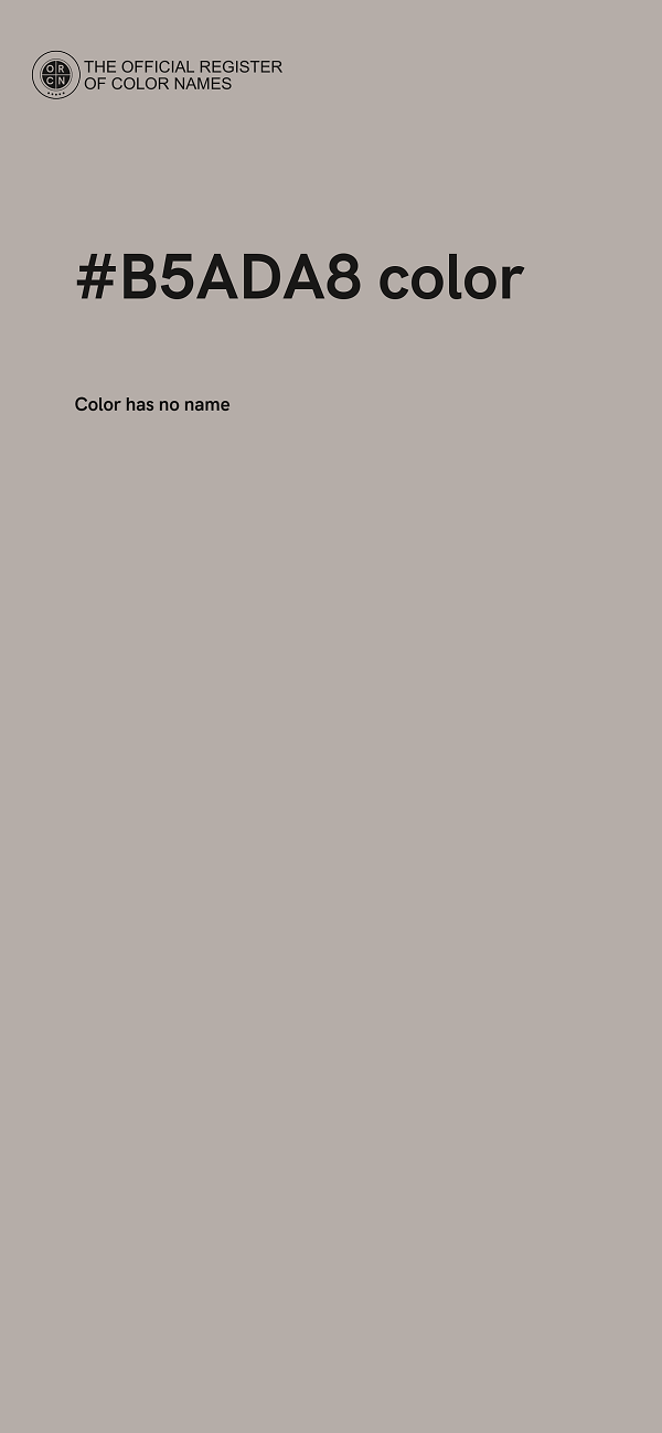 #B5ADA8 color image