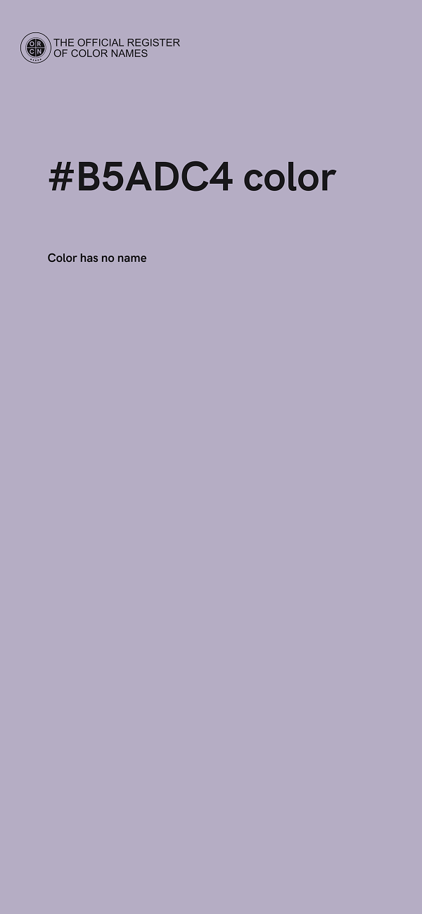 #B5ADC4 color image