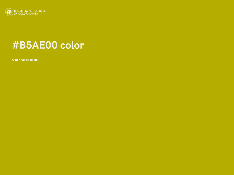 #B5AE00 color image