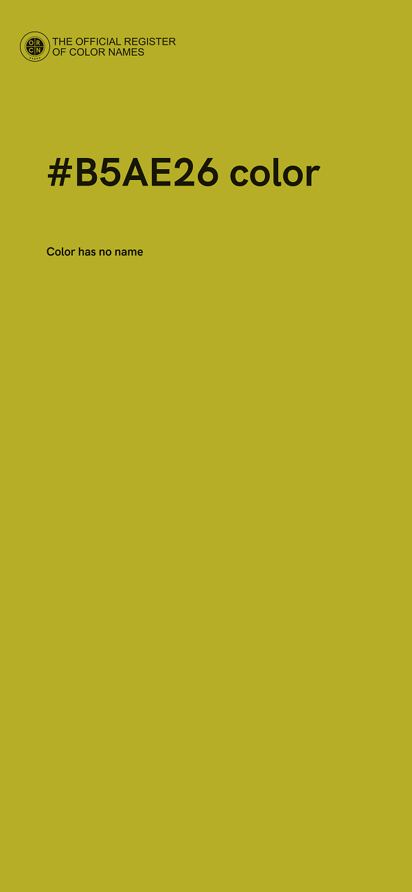 #B5AE26 color image