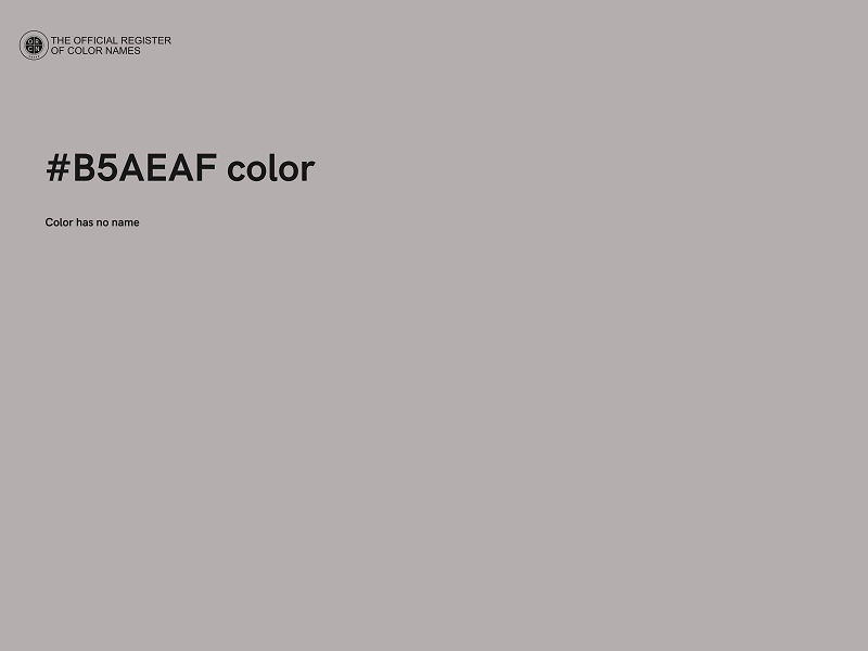 #B5AEAF color image