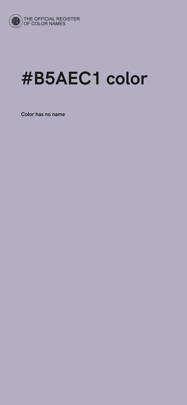 #B5AEC1 color image