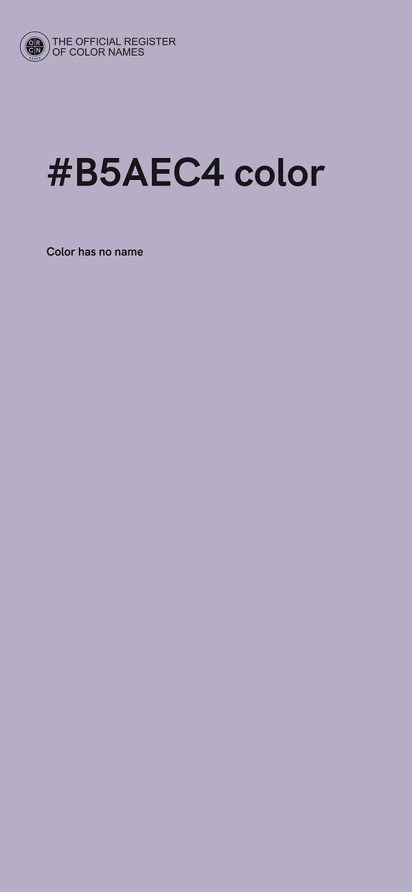 #B5AEC4 color image