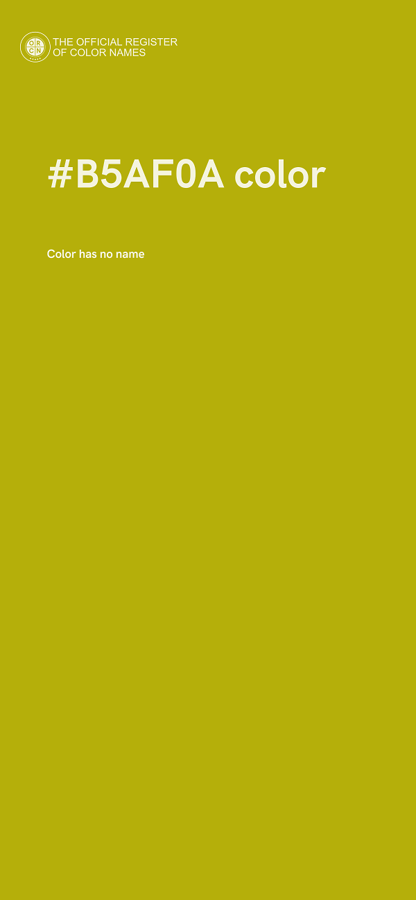 #B5AF0A color image
