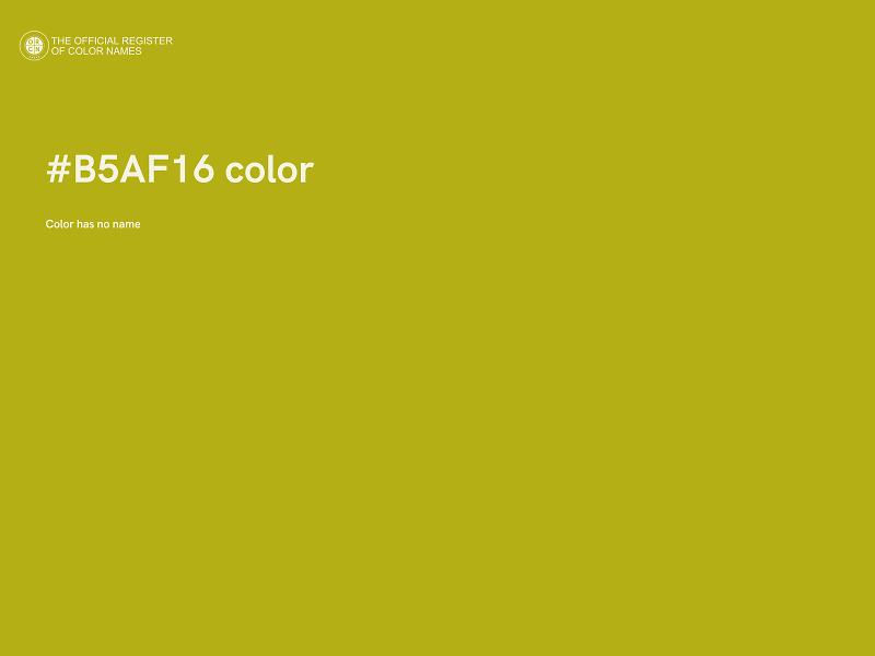 #B5AF16 color image