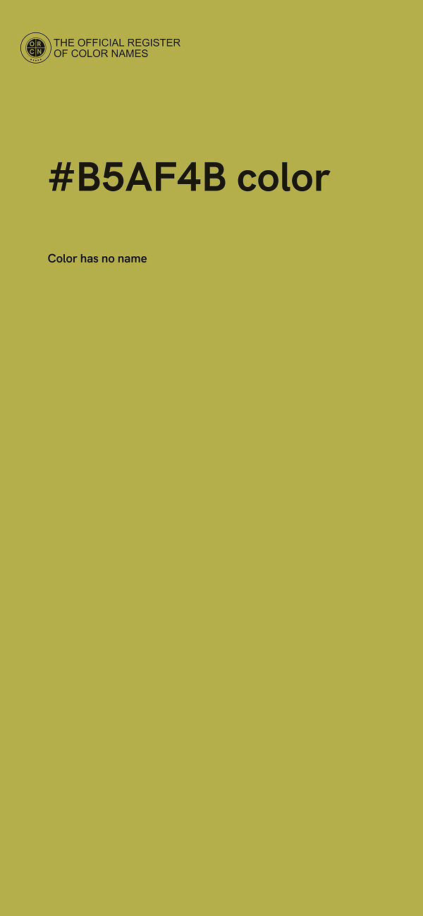 #B5AF4B color image