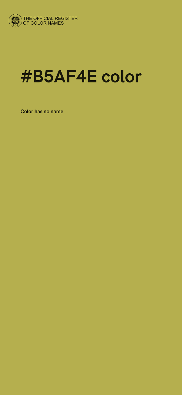 #B5AF4E color image